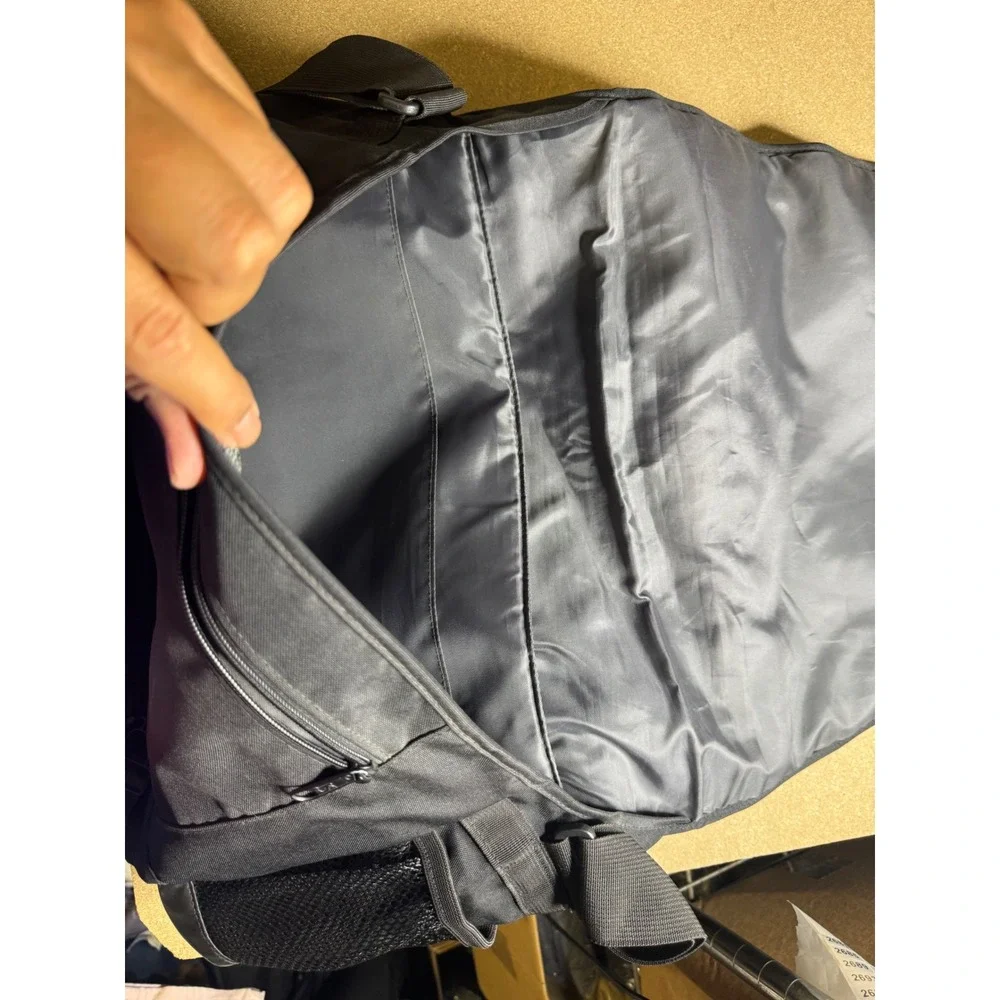 JanSport Messenger Bag Black Canvas Laptop Crossbody Shoulder Satchel Travel Bag